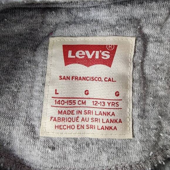 Levi's Girls Sweatshirts, Bell Sleeve Semi-Crop Glitter Butterfly Hoodie, Sz L - Picture 2 of 7